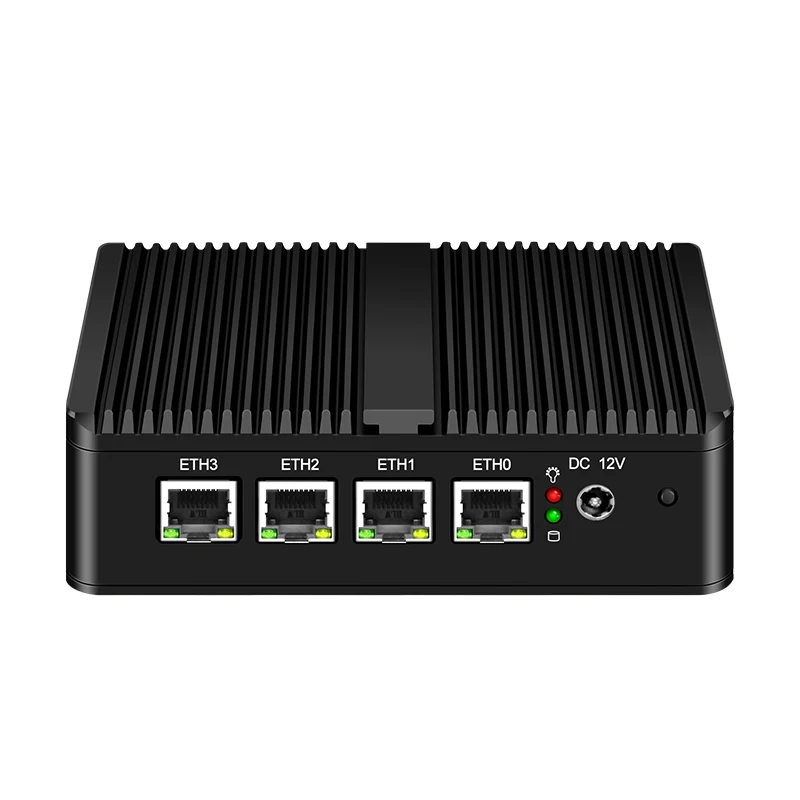 Fanless Mini PC OPNsense Router Intel Celeron N2940 Quad Cores 4 LAN Ports Gigabit Ethernet Firewall Appliance Pfsense