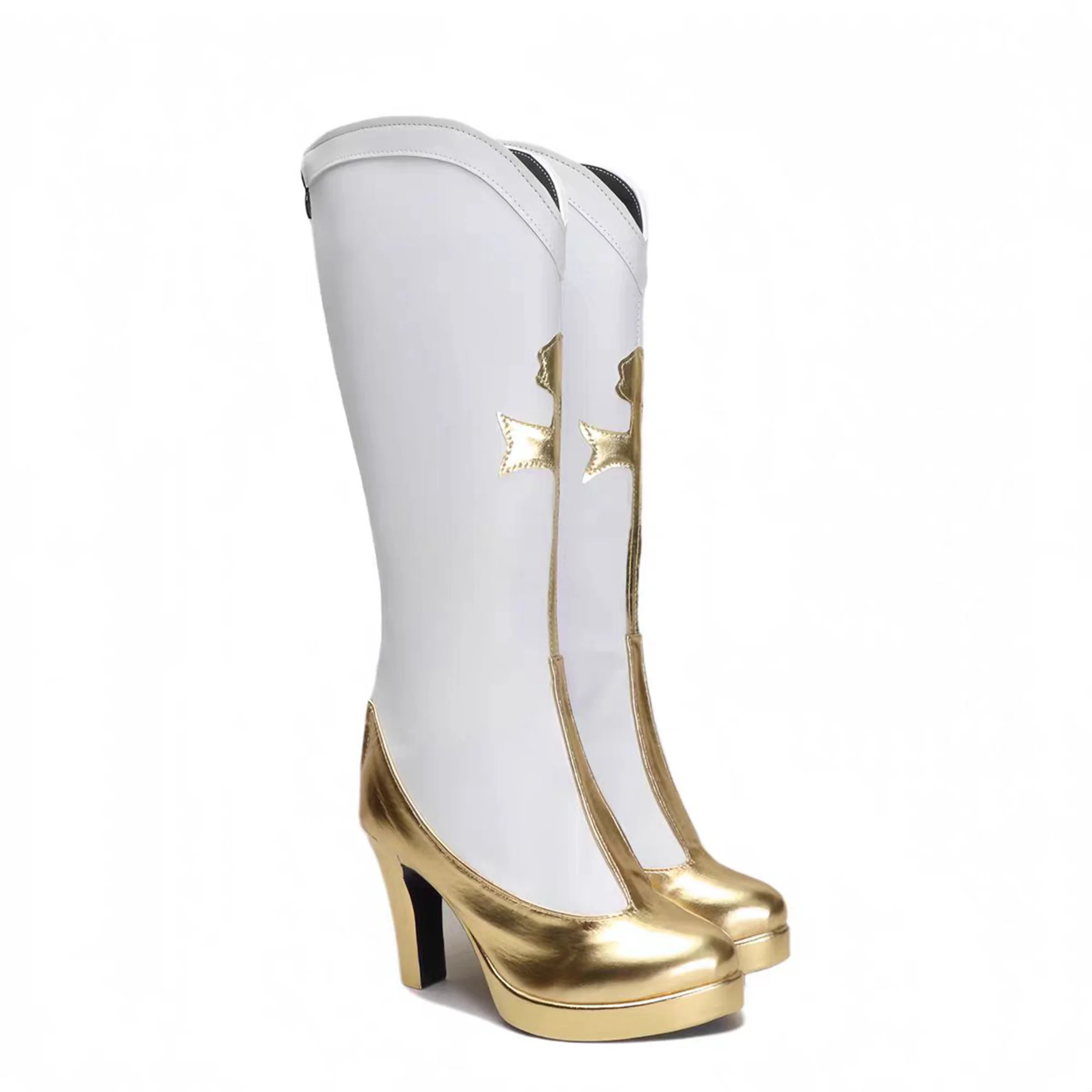 Costume de Cosplay unisexe Anime Mami Tomoe, chaussures d'halloween, bottes blanches élégantes