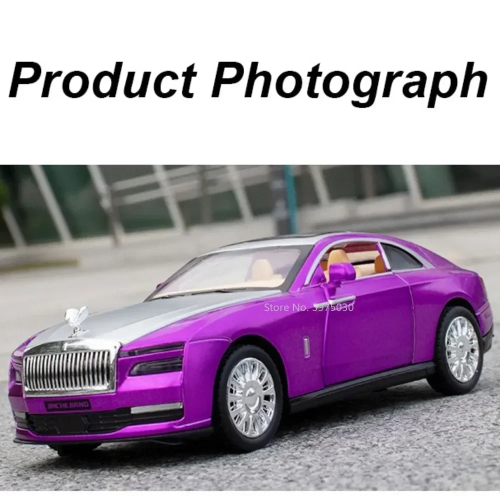 1/32 Rolls Royce Spectre Toy Car Model Alloy Diecasting with Pull Back The Hood Can Be Opened Toys Vehicle Models Birthday Gift