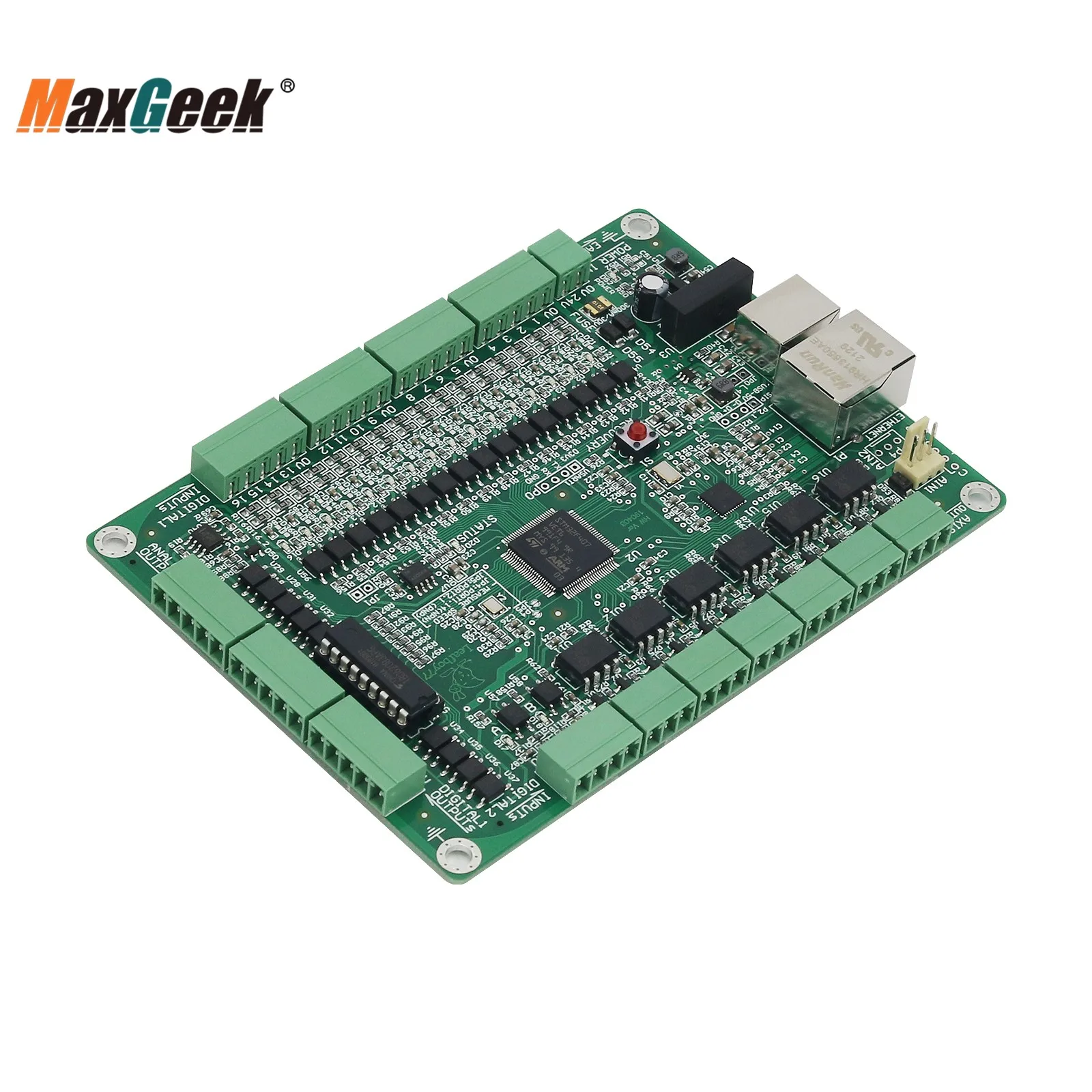 Imagem -06 - Maxgeek Placa Controladora Mach3 de Eixos Controlador de Movimento Cnc Suporte Usb Mais Ethernet para Máquina de Gravação Cnc