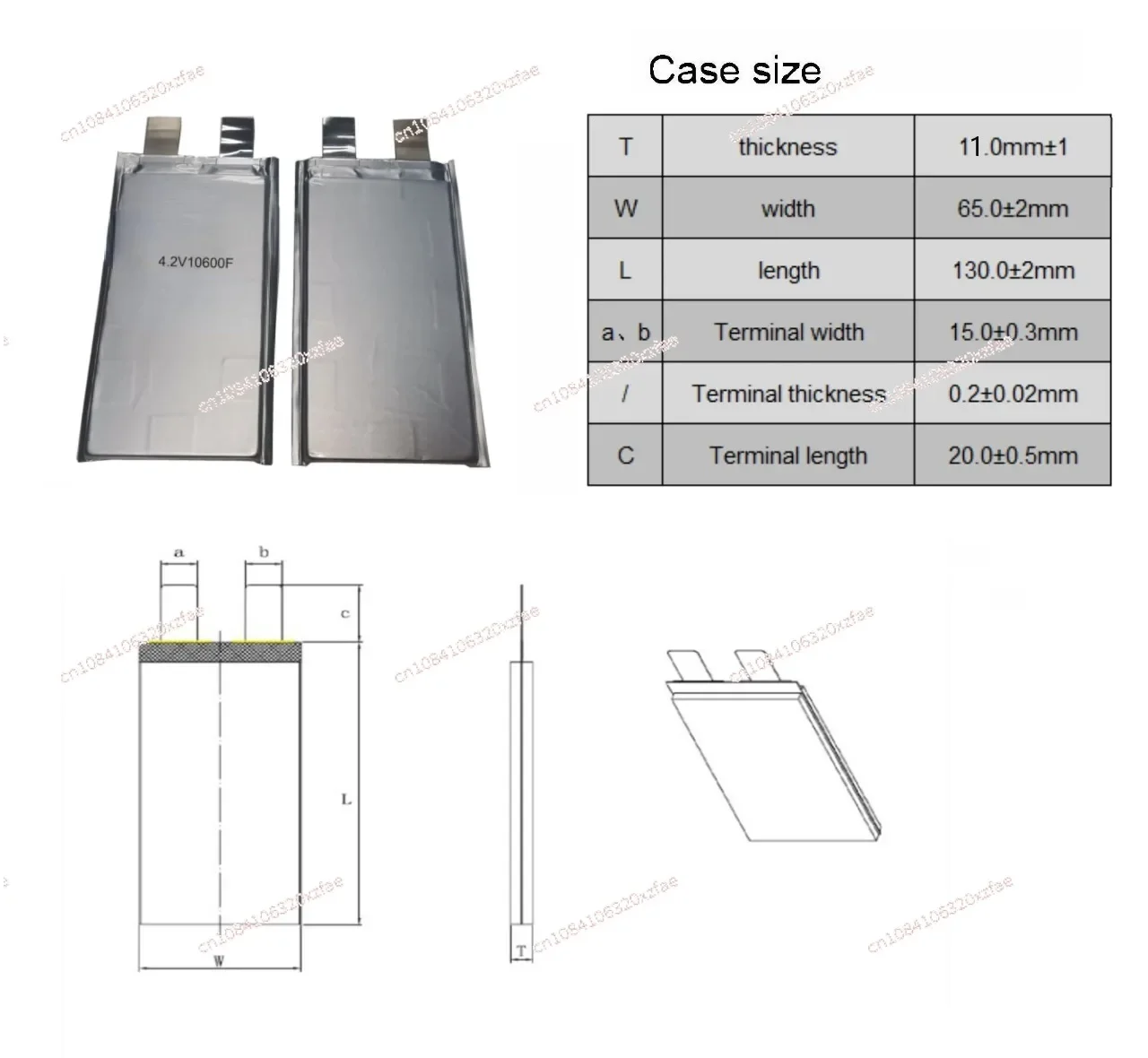 For Portable Power Bank 4.2V15000F  Graphene Super Capacitor Battery High Power Capacitor Farad 12V 16V 24V