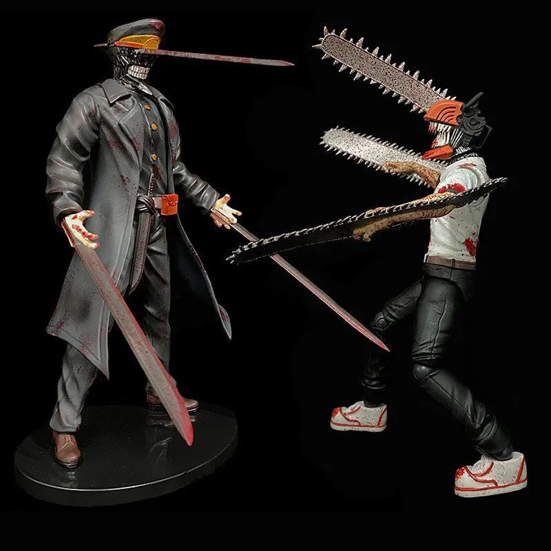 26CM Anime Chainsaw Man Denji Figure Samurai Sword Action Figure Model Toy Gift Collection Power Chainsaw Man Figure PVC