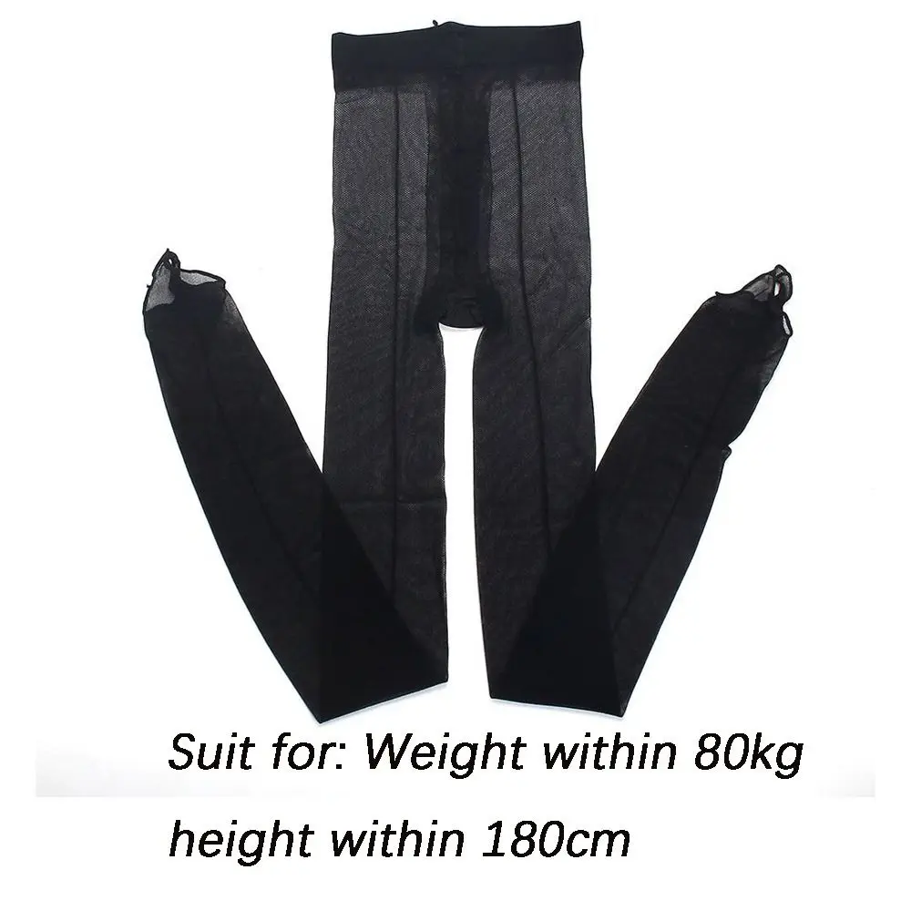 ถุงน่องตาข่ายร่องแนวตั้งแบบใหม่ เอวสูง ยืดหยุ่นสูง โปร่งลายฉลุ สำหรับผู้หญิง