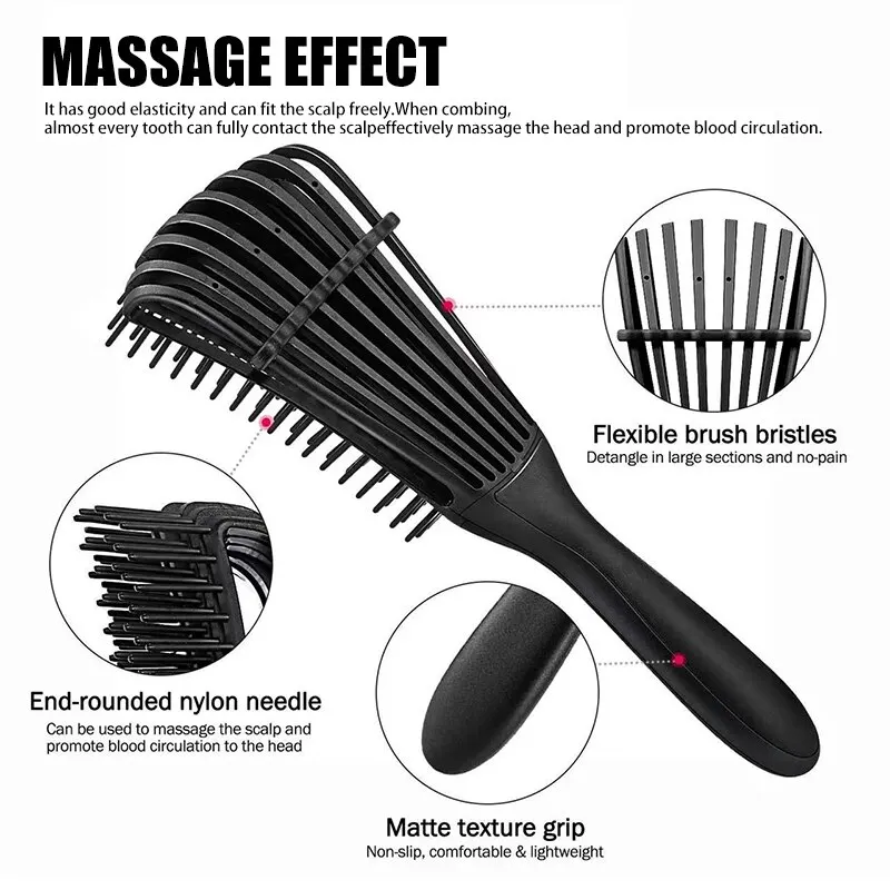 Eight Claw Comb, A New Type Of Multifunctional Hair Styling, Smooth Hair Massage Comb, Plastic Anti-static And Smooth