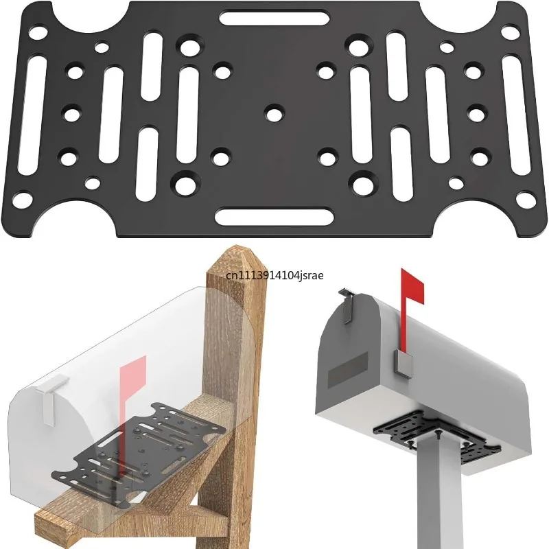 Heavy‑Duty Metal Mailbox Mounting Bracket Base Adapter Plate Mailbox Installation Fixing Support Accessory