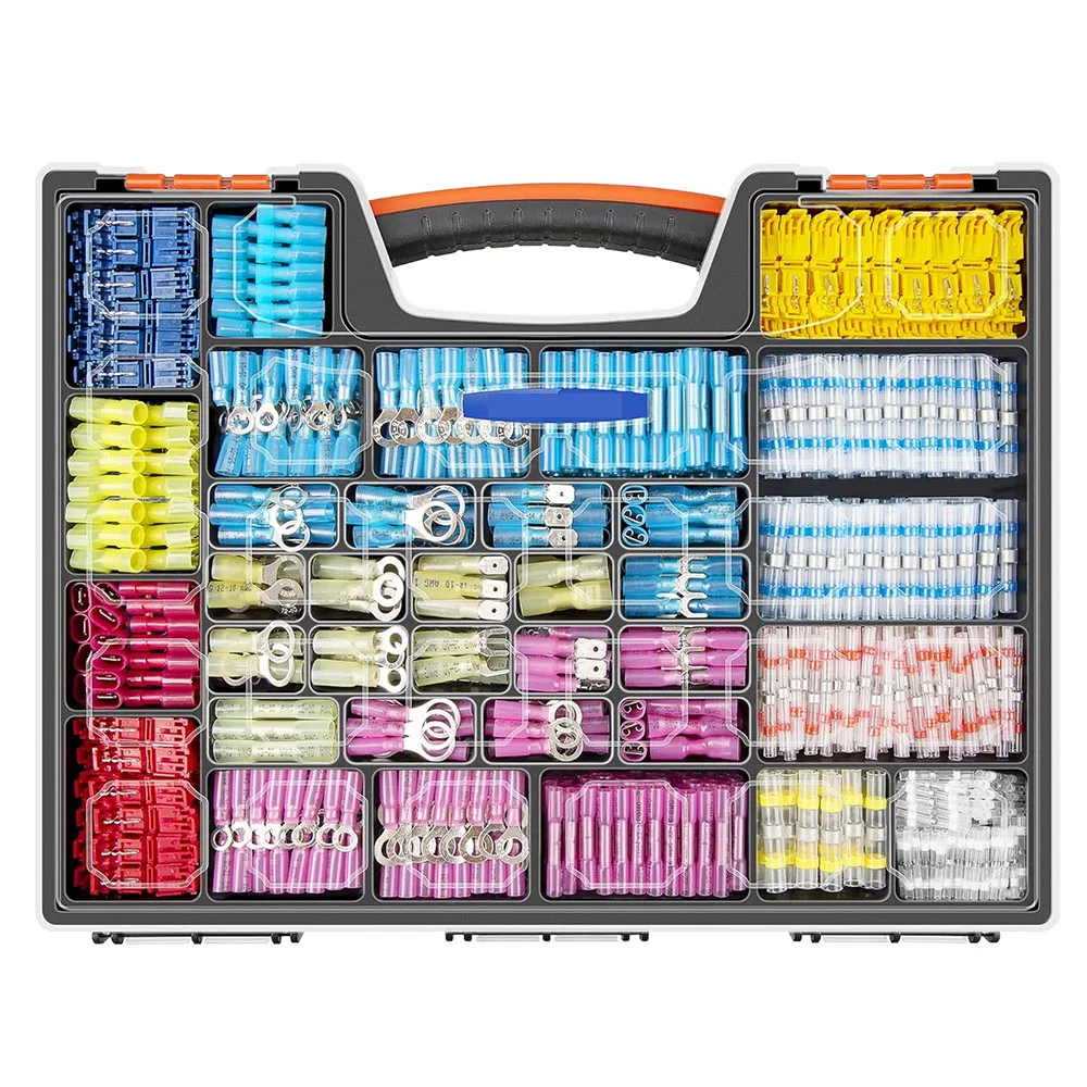 1500PCS waterproof extreme heat shrink connector kit, insulation crimping ring fork terminal T-shaped faucet welding joint