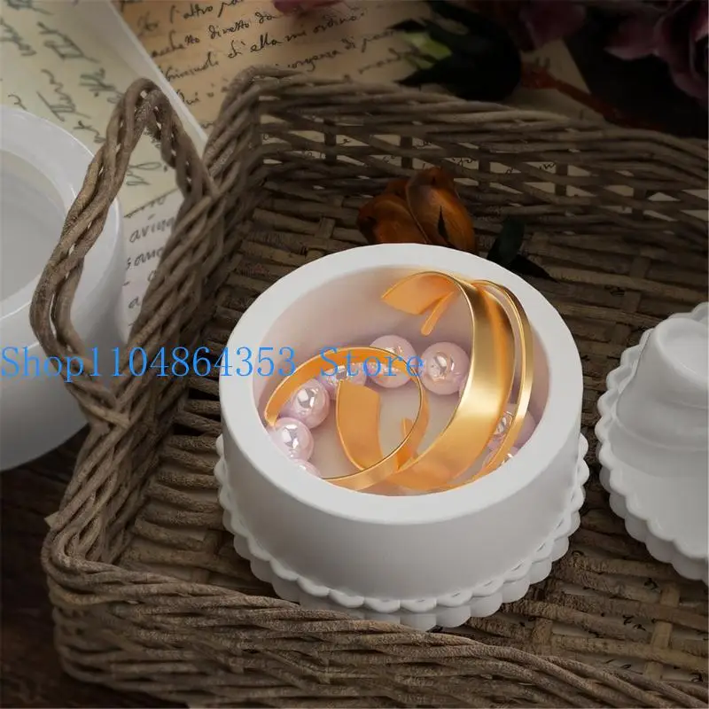 

652F простой в использовании чехол для ювелирных изделий, гибкая силиконовая форма для контейнера для хранения, круглая крышка с