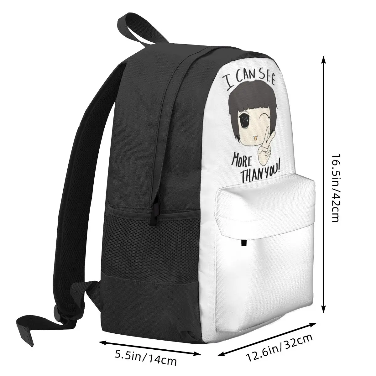 I Can See More Than You Words Backpack Hot Sale Daypack Large Capacity Boys Girls BookBag School Bag Shoulder Bags for Men Women