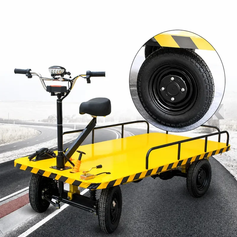 Custom Electric Four Wheel Flatbed Cargo Vehicle High Load Thickened Body Battery Powered Storage Truck for Factory Use