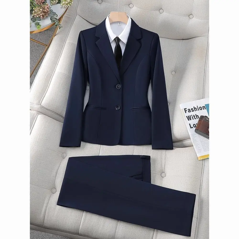 بدلة نسائية احترافية Jaet ربيع جديد Sle Bla ملابس العمل مقابلة ملابس رسمية خادم مدني حكومي Ele