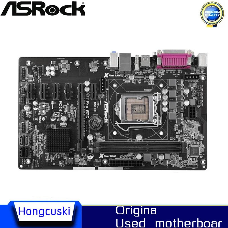 

Used original motherboard for ASRock H81 Pro BTC LGA 1150 DDR3 16GB for 22nm USB3.0 H81 Desktop motherborad Free shipping