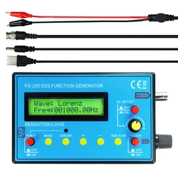 FG-100 FG-200 DDS fonksiyon sinyal jeneratörü frekans sayacı 0.01Hz - 500KHz sinyal kaynağı modülü sinüs + kare + testere dişi dalga formu