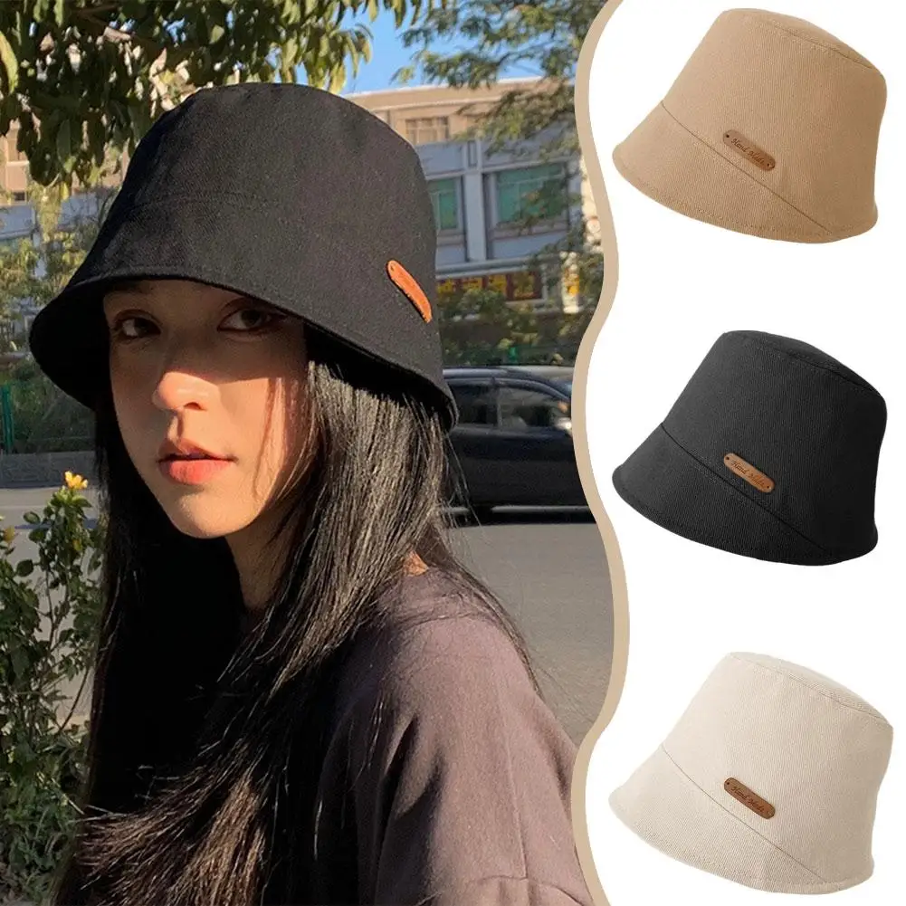 

New Foldable Fisherman Hat Washed Denim Bucket Hats Gorros Hop Men Panama Cap Women Fashion Bob Bucket Caps Unisex Hip N8q0