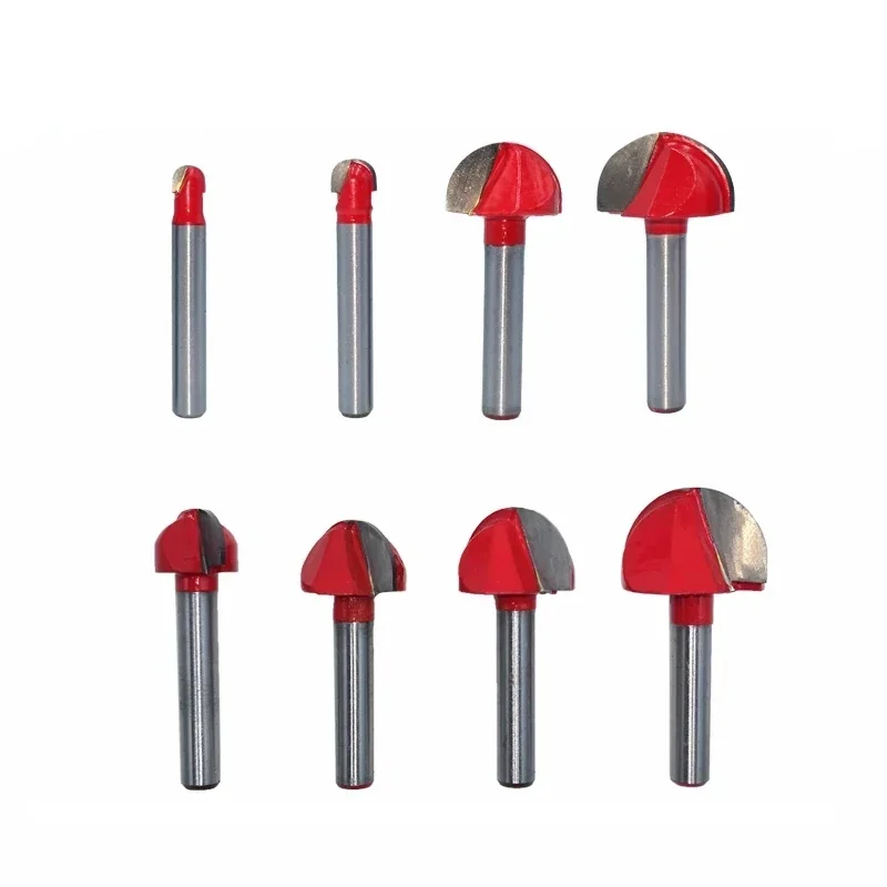 1pc 6mm Schaft Ball Nase Router Bit Runde Fräser für Holz CNC Radius Core Box Vhm werkzeuge