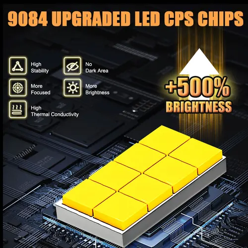 Imagen 2 del producto Faro LED CANBUS H7 H4 para coche, focos Led superbrillantes de 1000W, luces para automóvil, ventilador Turbo inalámbrico, nebulizadores automáticos