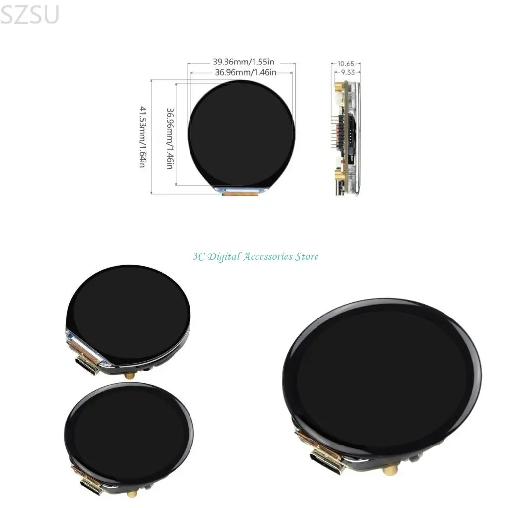 

SZSU ESP32S3R8 2Core Processor Development Board with 1.46inch LCD Screen