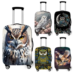 night moon owl print luggage cover for travel elastic suitcase covers anti-dust trolley case protective cover