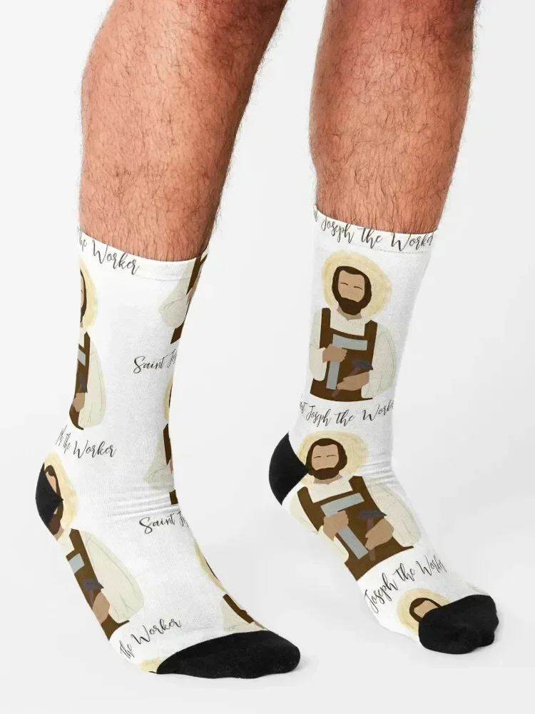 جوارب سانت جوزيف ذا ووركر للأطفال ملونة لكرة السلة للعام الجديد جوارب نسائية للرجال