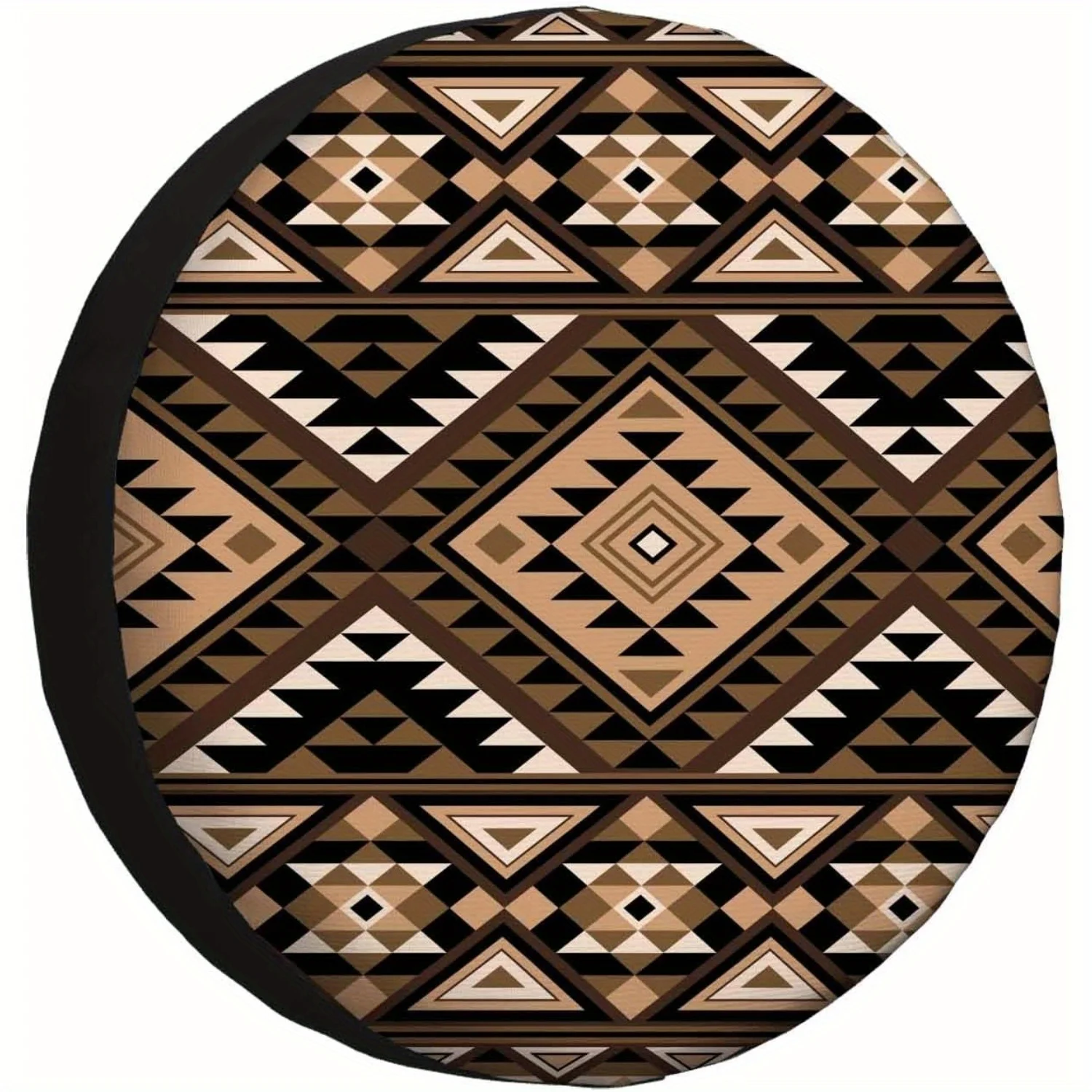 Housse de pneu de secours à motif tribal aztèque, motif ethnique abstrait, Style rétro bohème, couverture de roue universelle pour le Camping et la voiture, 1 pièce