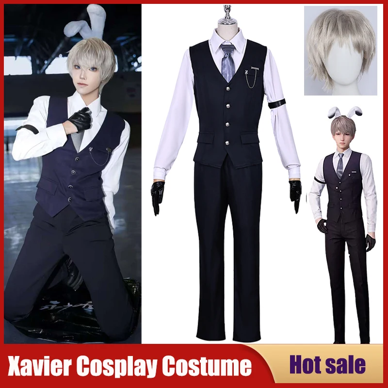 

Game Love and Deepspacee Cosplay Costume Anime Deacon Xavier Wig Boyfirend Bunny Full Set Adult Carnival Party Comic Con Outfits