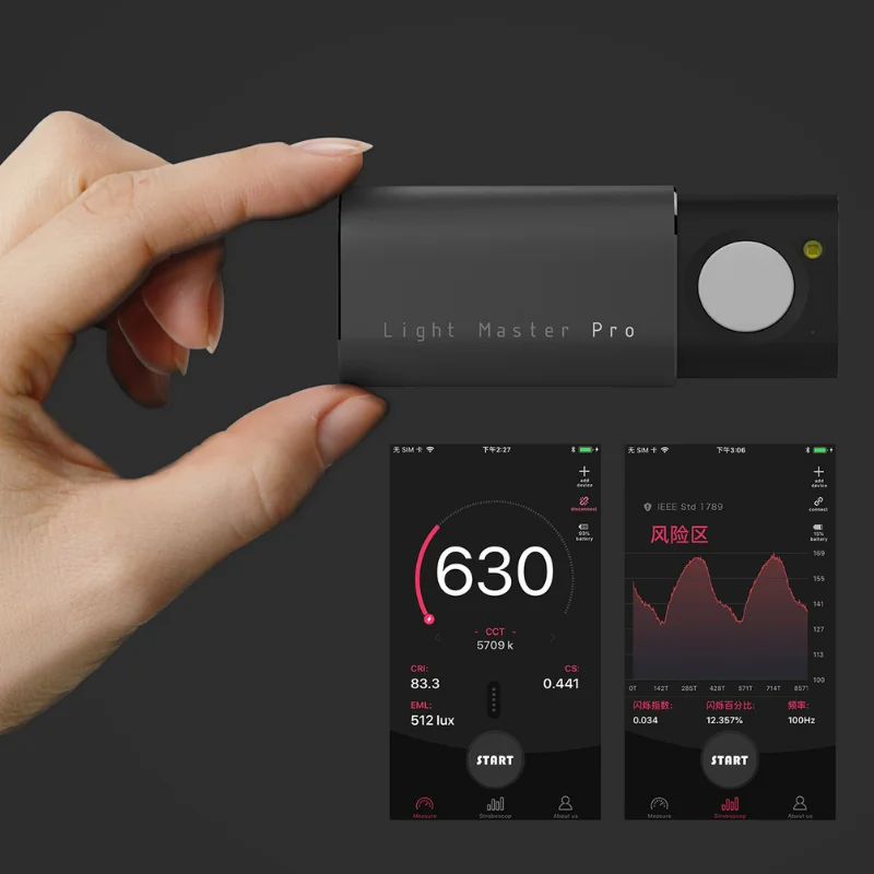 Light Master Original OPPLE Light Lux Meter Flashlight CRI Flicker Meter Bluetooth IOS Android App Wireless Lighting Sensor