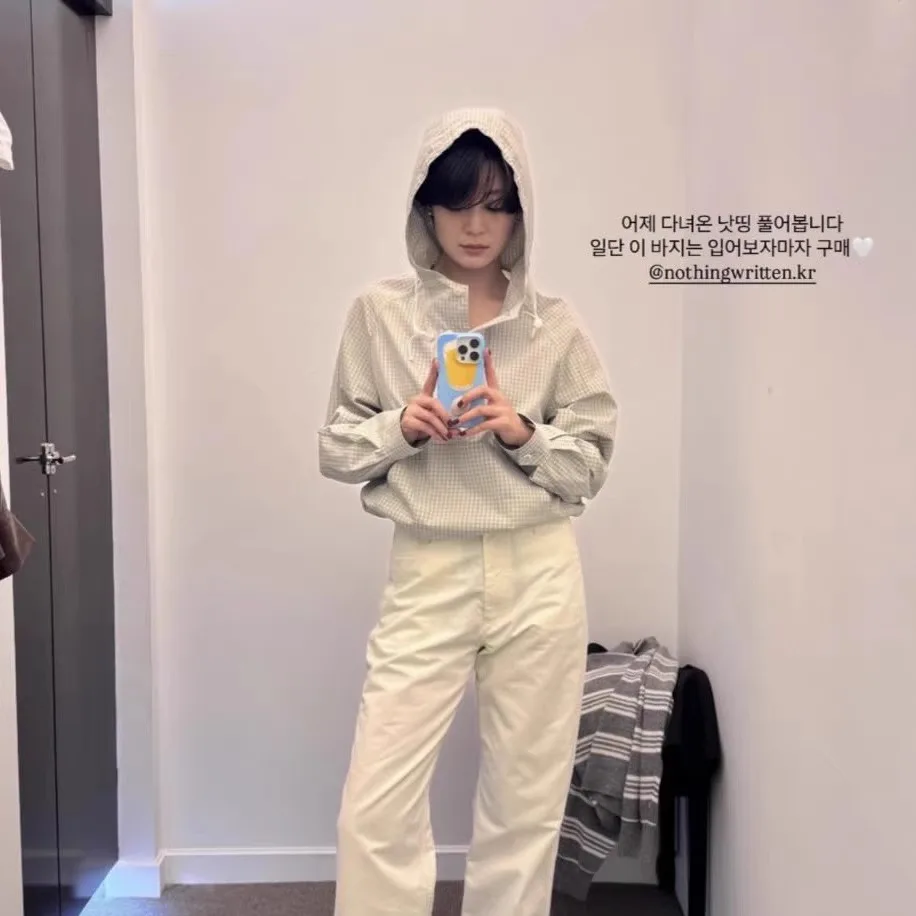 Sudadera con capucha a cuadros Street Sle, ropa de trabajo inspirada en Jaet, ajuste holgado, longitud Regular, capucha no desmontable, verano 2025, Faion para mujer