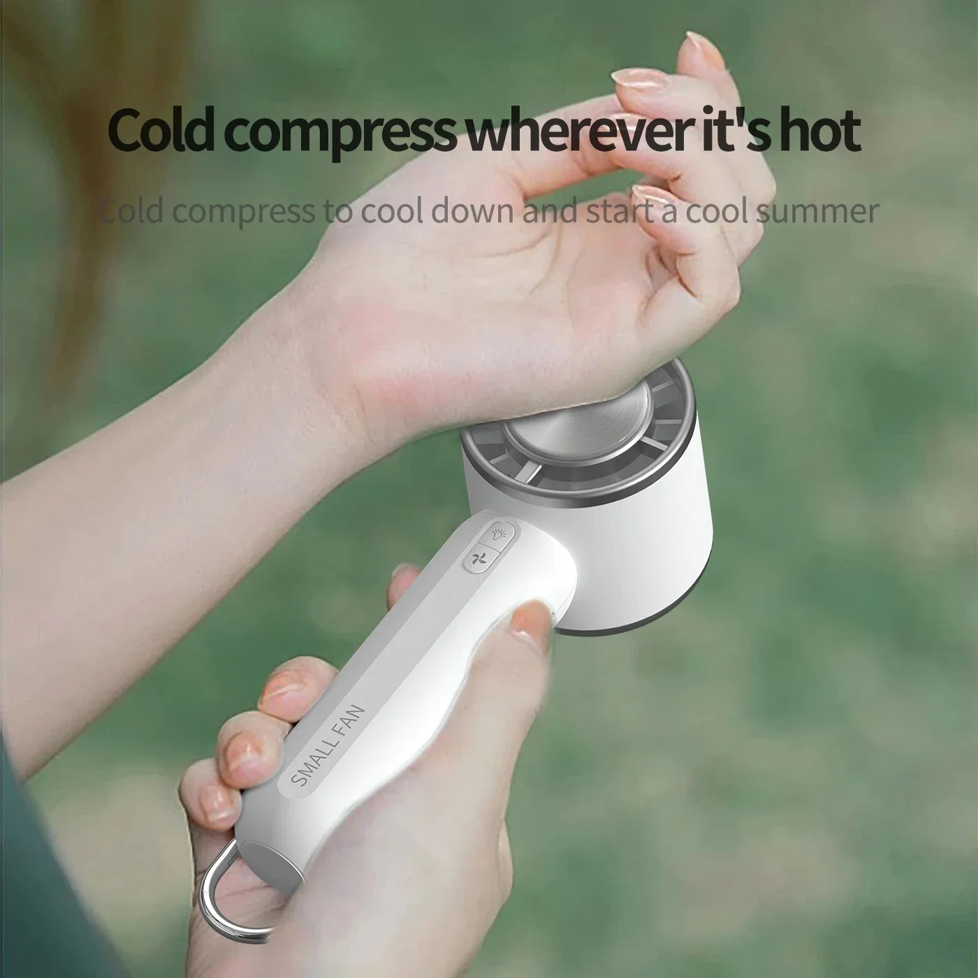 Portable Handheld Fan Small Cooling Fan Rechargeable Mini USB Fan refrigeration Fan Hanging backpack fan outdoor Air Cooling Fan