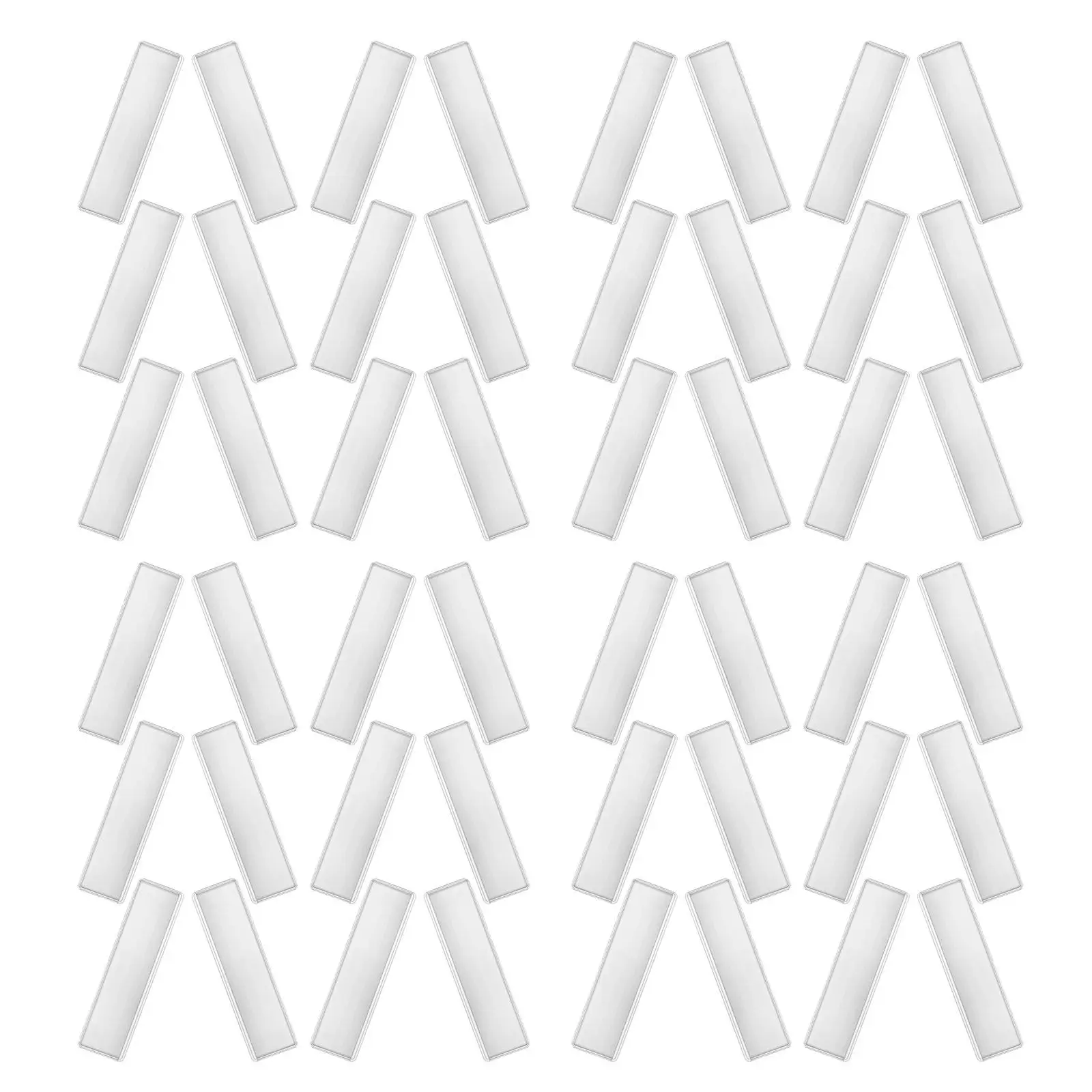 

50Pcs Transparent Label Holders Self Adhesive Clear Plastic Pockets for File Organization Drawer Tag Label Sleeves Office