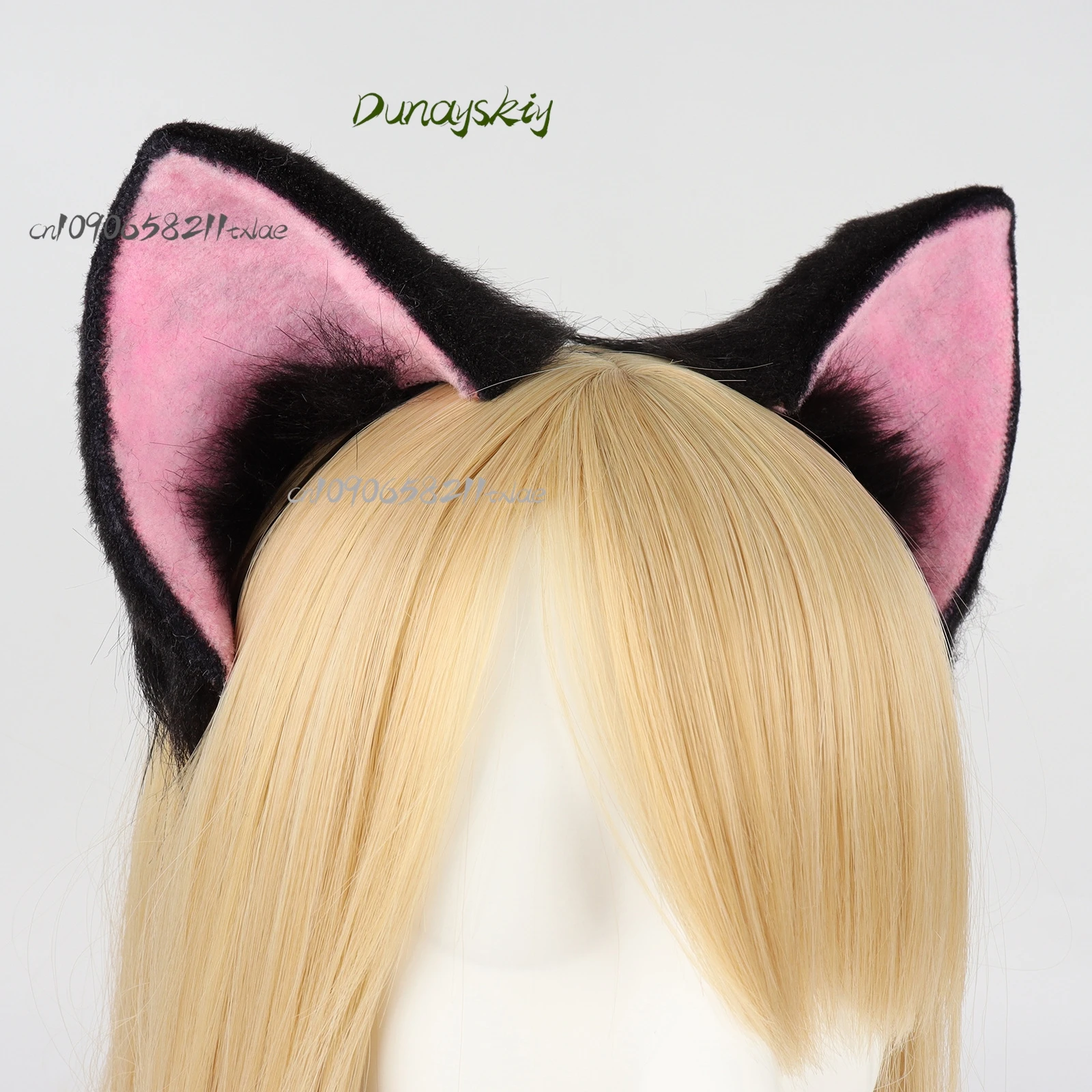 كاردكابتور كوس ساكورا ‌ كينوموتو ساكورا ‌   مجموعة أذن وذيل القطة السوداء كوس كوس كوسبلاي لوليتا إكسسوارات أغطية الرأس للهالوين