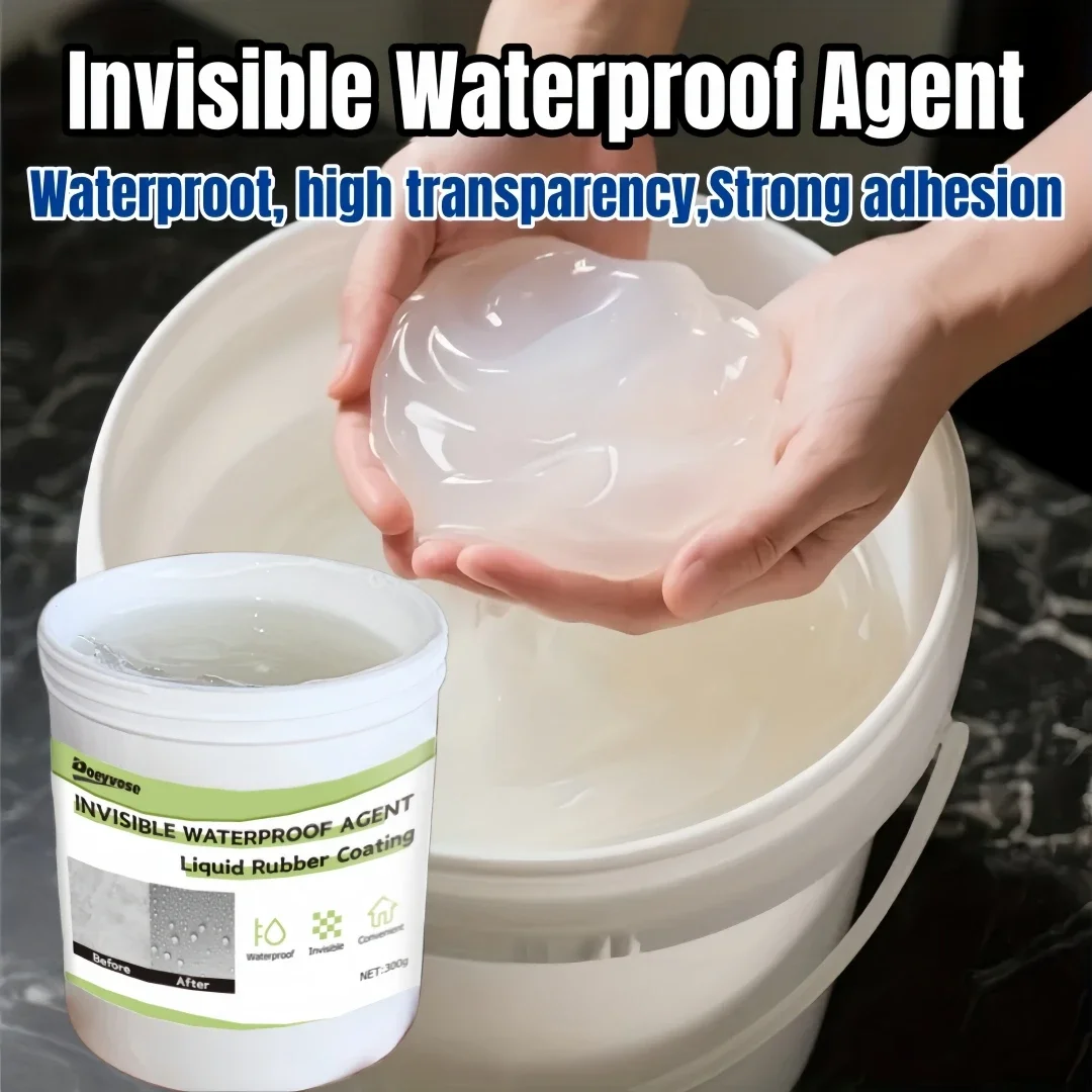 Transparent Invisible Waterproof Coating Sealant Anti-Leak Paste Glue With Brush Roof Bathroom Wall Crack Repair Nano Adhesive