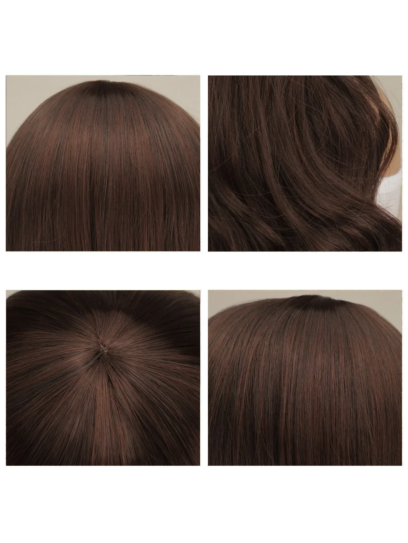 QQXCAIW Parrucca cosplay ondulata lunga da donna Rosso Rosa Rosa Nero Blu Nastro Grigio Marrone Temperatura Parrucche sintetiche per capelli