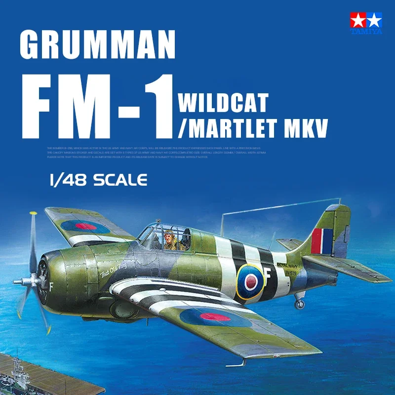 Kit Modelo de Montagem TAMIYA, Grumman FM-1, Wildcat, Martlet, Mk.V, 1:48, 61126