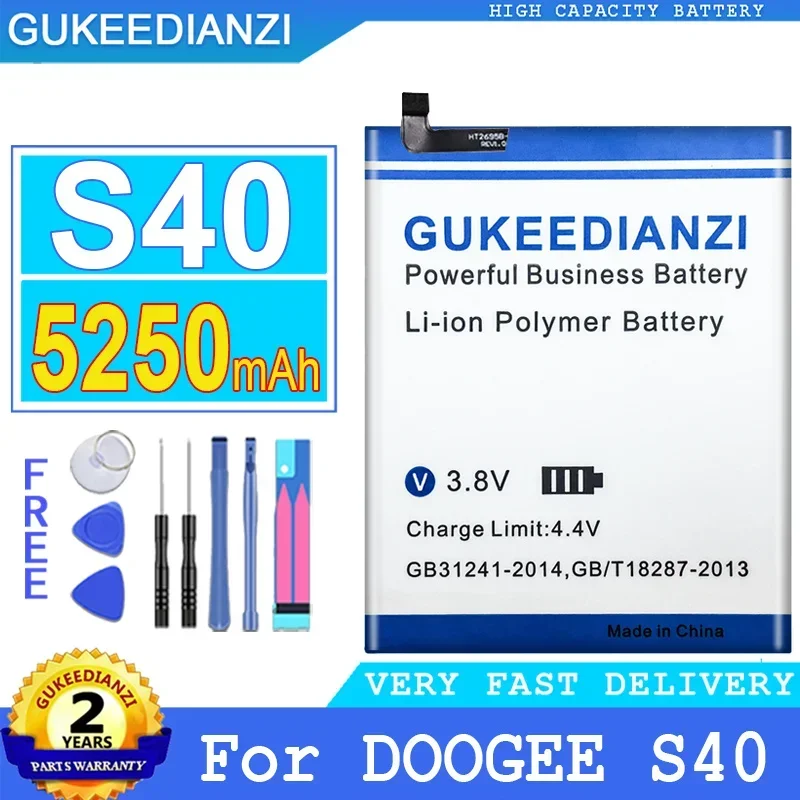 

Сменный аккумулятор GUKEEDIANZI на 5250 мАч для батареи большой мощности DOOGEE S40