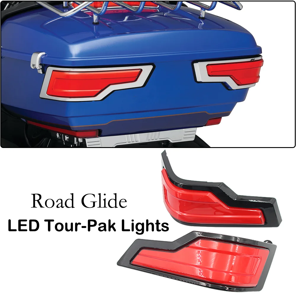 

Road Glide Accessories LED Rear Trunk Lights Turn Signal Tail Trim Lights for Harley Touring Road Electra Glide Ultra Classic