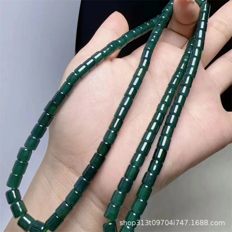 Factory Natural A- Level Jade Long Bracelet Straight Cut