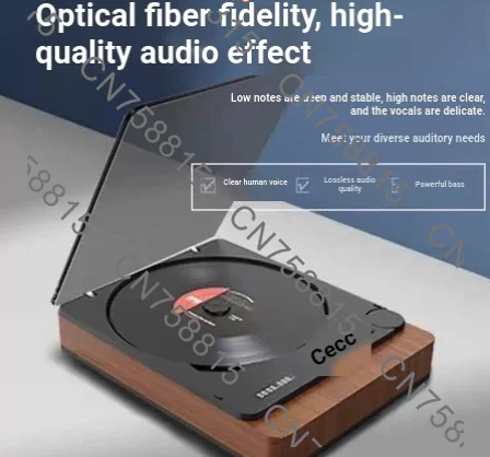 CD player, fiber optic output lossless speaker U disk retro gift, new CD player Bluetooth audiophile grade