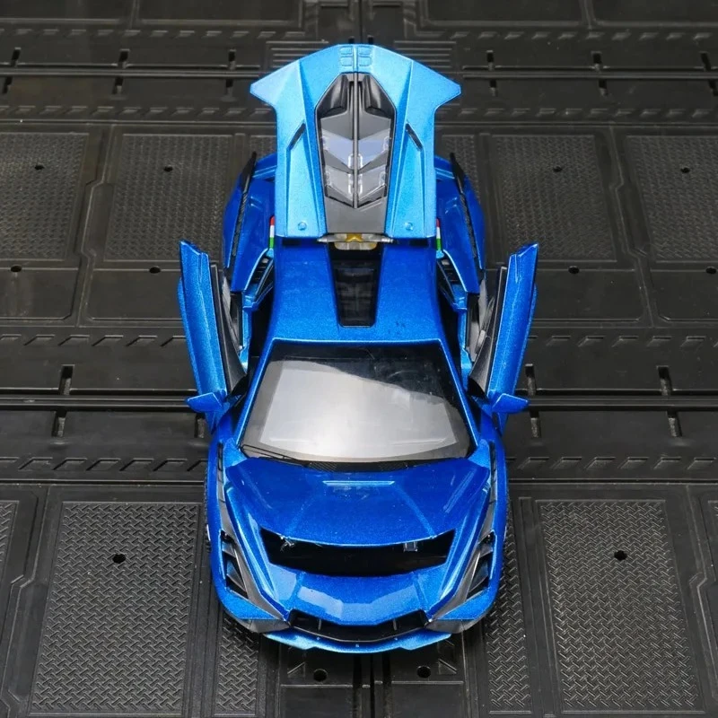 Para puertas de modelo de coche de aleación Lamborghini Sian de simulación 1:32, capó de motor, el maletero se puede abrir tiene funciones de sonido y iluminación