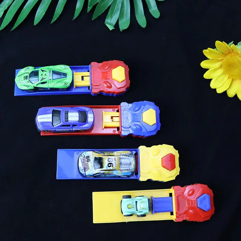 4-delige miniatuur racebaan, kerstverjaardagscadeau voor jongens, bemoedigende motorische vaardigheden van kinderen