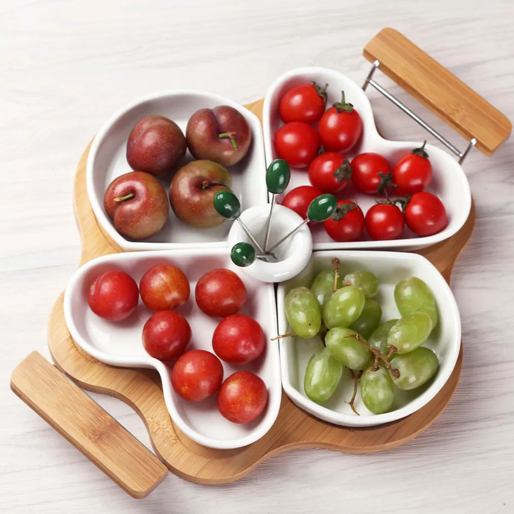 

Divided Serving Tray Platters Portion Plates Dish Snack Appetizer Compartment Sweets