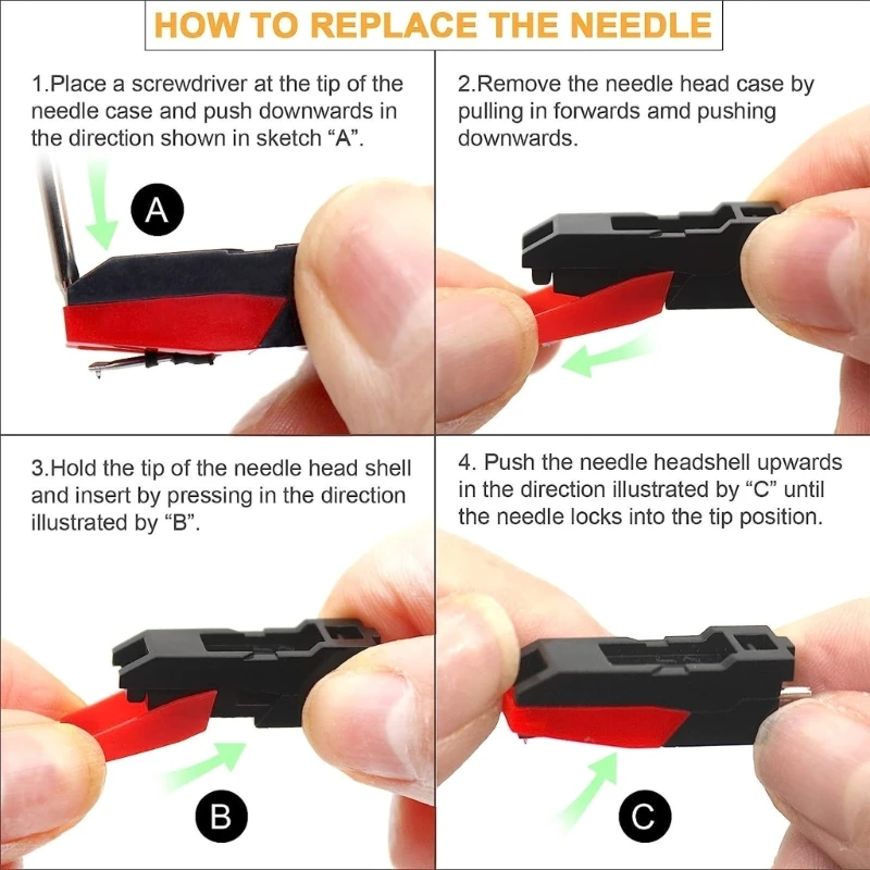 

Y2GD Record Player Needle Turntable Replacement Needle for Vinyls Record Player Phonograph Plastic Styluses with Cleaning Brush