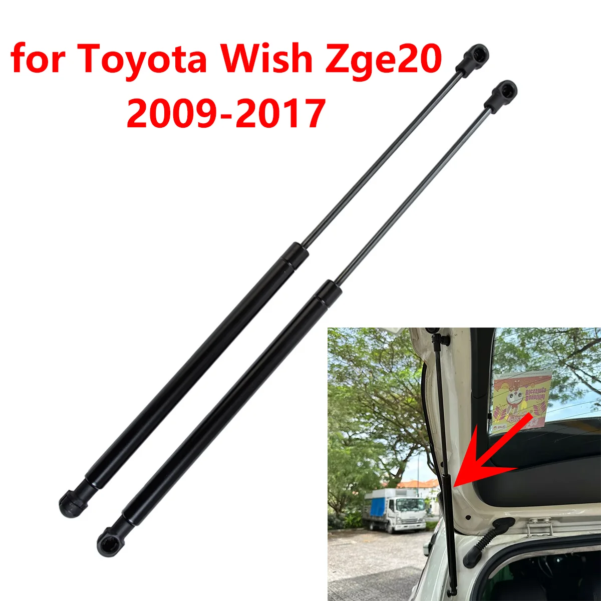 Car Rear Trunk Tailgate Boot Gas Strut Damper Shocks Lift Support Rod Bars for Toyota Wish Zge20 2009-2017