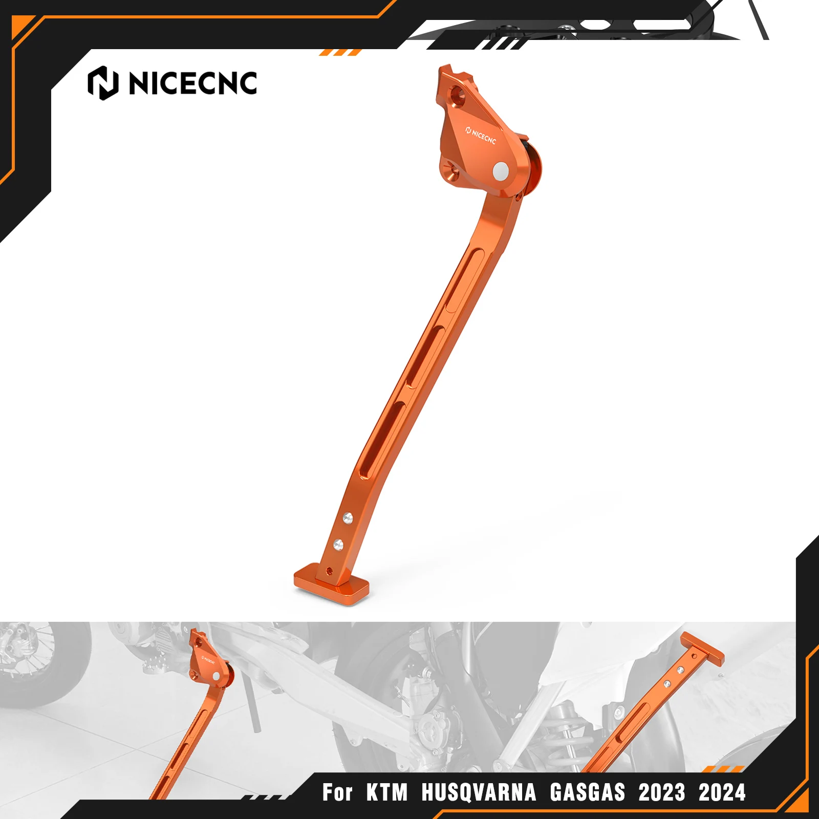 

NICECNC For KTM SX 125 SX-F 250 350 450 2016-2024 SX 250 2017-2024 SX 300 2023-2024 Adjustable Kickstand Aluminum Lowering Link