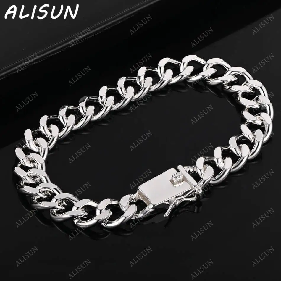 

ALISUN 925 Sterling Silver Chain Bracelets For Women Anniversary Gift Popular wild Fashion party Jewelry