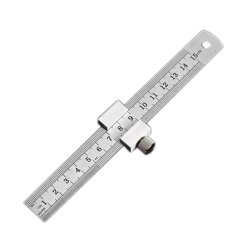 Metal Carpenter Swenson Carpentry Square Woodworking Tools Steel Ruler Positioning Limit Block Measuring Marking Gauge