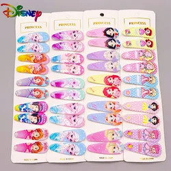 10Pcs Disney Hairpin Frozen Elsa Princess Children's Print Hairpin Mickey BB Hairpin Kawaii Hair Accessories Girls Birthday Gift