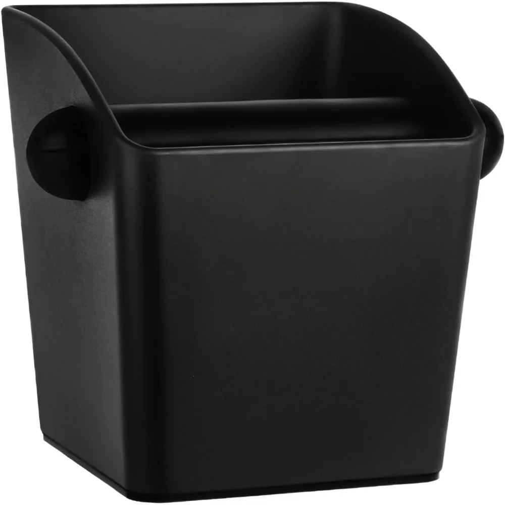 Espresso Knock Box Square High Side Wall Splash Prevention Design Knock Box Shock Absorbing Non Slip Knock Box Espresso With Removable Knock Bar Espresso Accessories for Home/Office