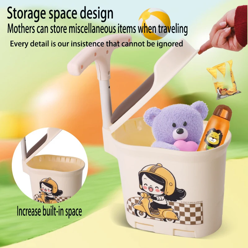 مقعد السيارة الكهربائية الأمامي للأطفال، مقعد سكوتر عالمي مع وظيفة التخزين، مقعد أمامي للسكوتر الكهربائي