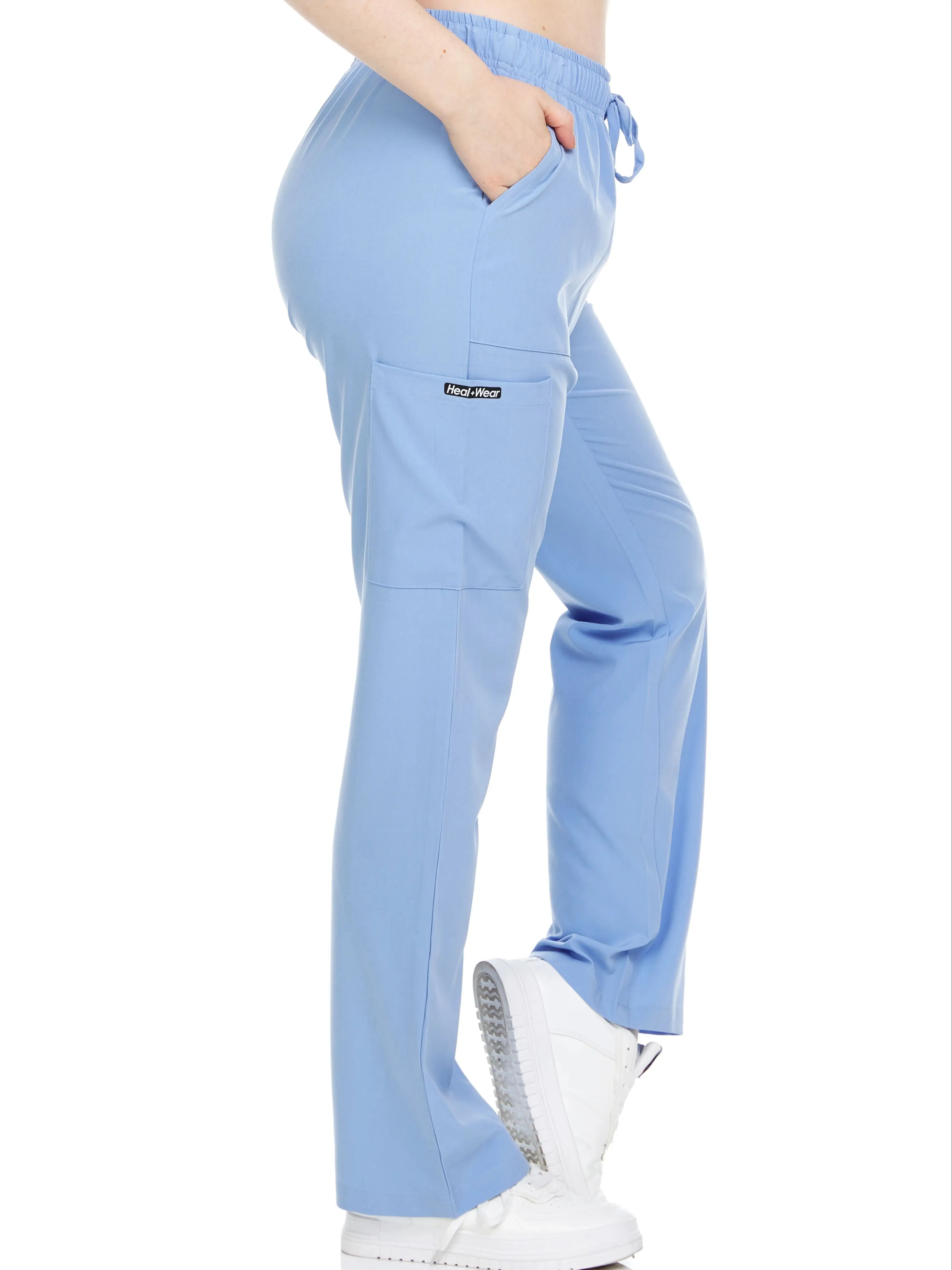 HEAL+WEAR Women's Scrub Pants Multiple Convenient Pockets. 4-Way Stretch Spandex. Wrinkle-Resistant.
