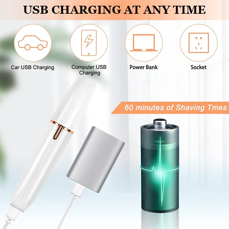 4-In-1 Electric Hair Remover, USB Rechargeable