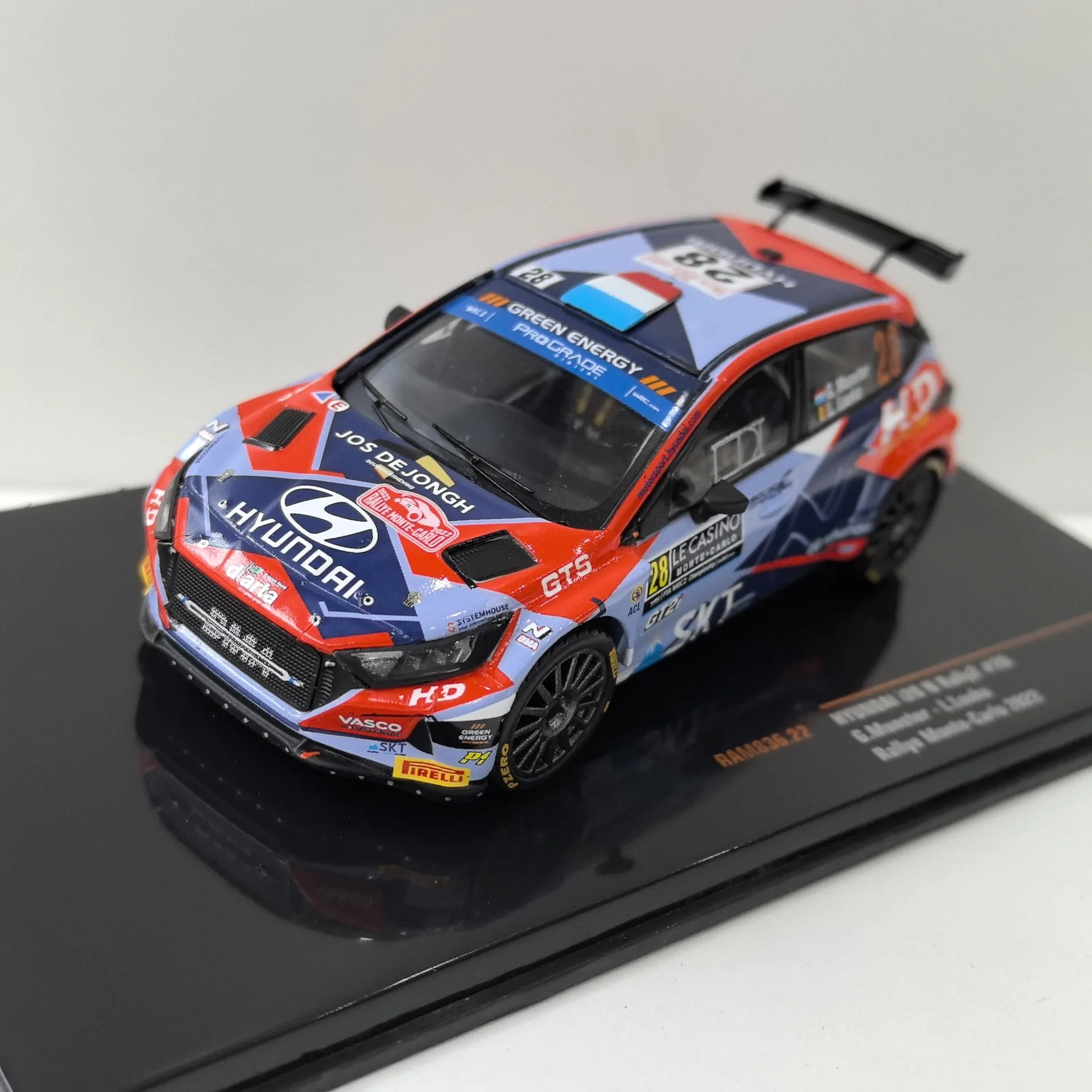 

Diecast IXO 1/43 Scale #28 HYUNDAI I20 N 2022 Hyundai Rally Alloy Car Model Collectible Toy Gift Souvenir Display Ornament